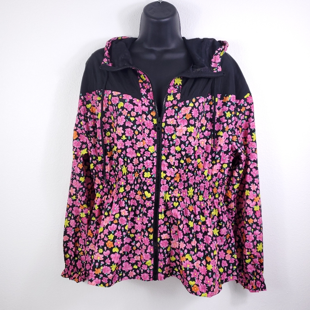 NWT Kate Spade Floral Marker Anorak Hooded Jacket
